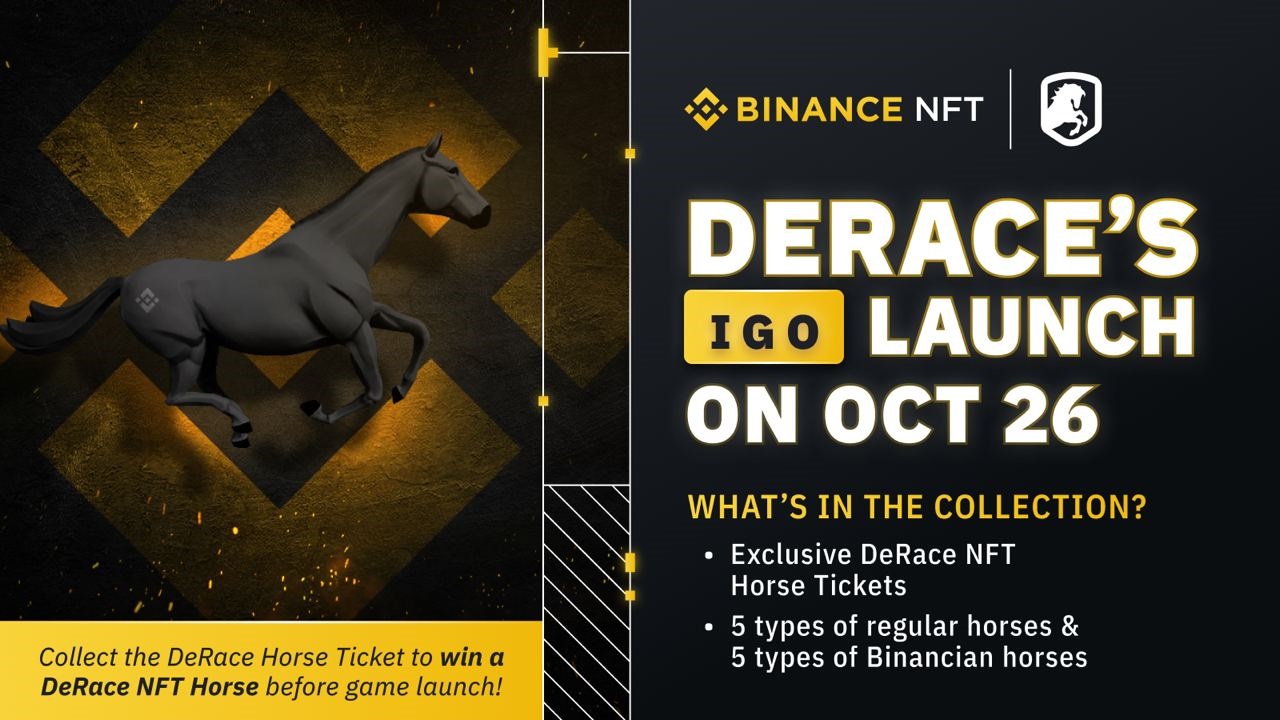 DeRace IGO trên Binance NFT: Hệ sinh thái đua ngựa NFT đang cách mạng hóa thị trường NFT