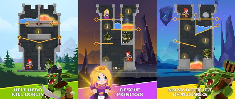 Hero Rescue - Game giải đố cứu công chúa khỏi những nguy hiểm