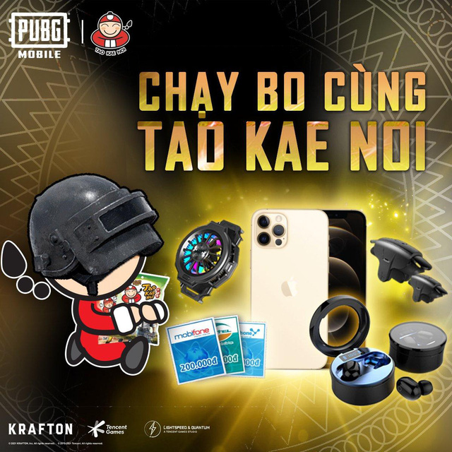 Ăn rong biển, chạy vòng bo và nhận hẳn điện thoại “to to” là chuỗi sự kiện mà PUBG và Tao Kae Noi hợp tác mang lại