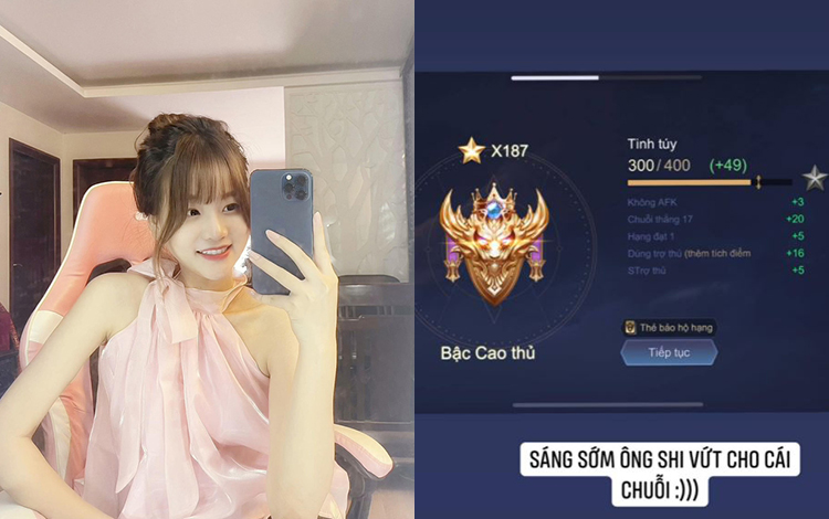 Nữ Streamer "ngon nhất Liên Quân Việt Nam" khoe thành tích leo Rank cực khủng