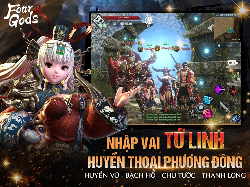 Four Gods M - Tứ Hoàng Mobile | Siêu phẩm game ARPG Hàn Quốc