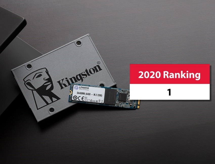 SSD thương hiệu Kingston Technology được đánh giá "đắt khách" nhất các kênh phân phối SSD trong năm 2020
