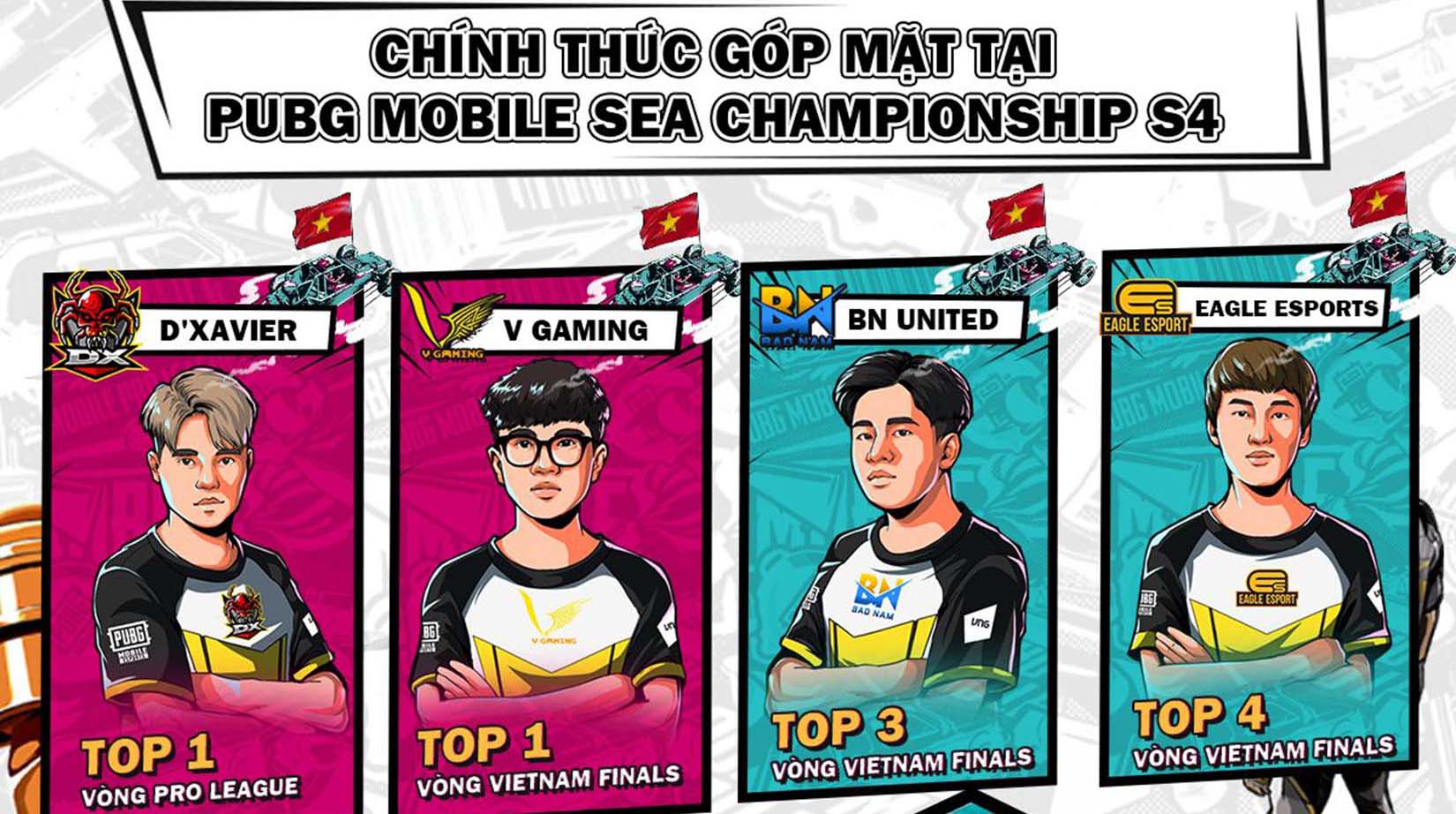 PUBG Mobile: Lộ diện 4 đội xuất sắc nhất Việt Nam tham dự SEA Champion 2021
