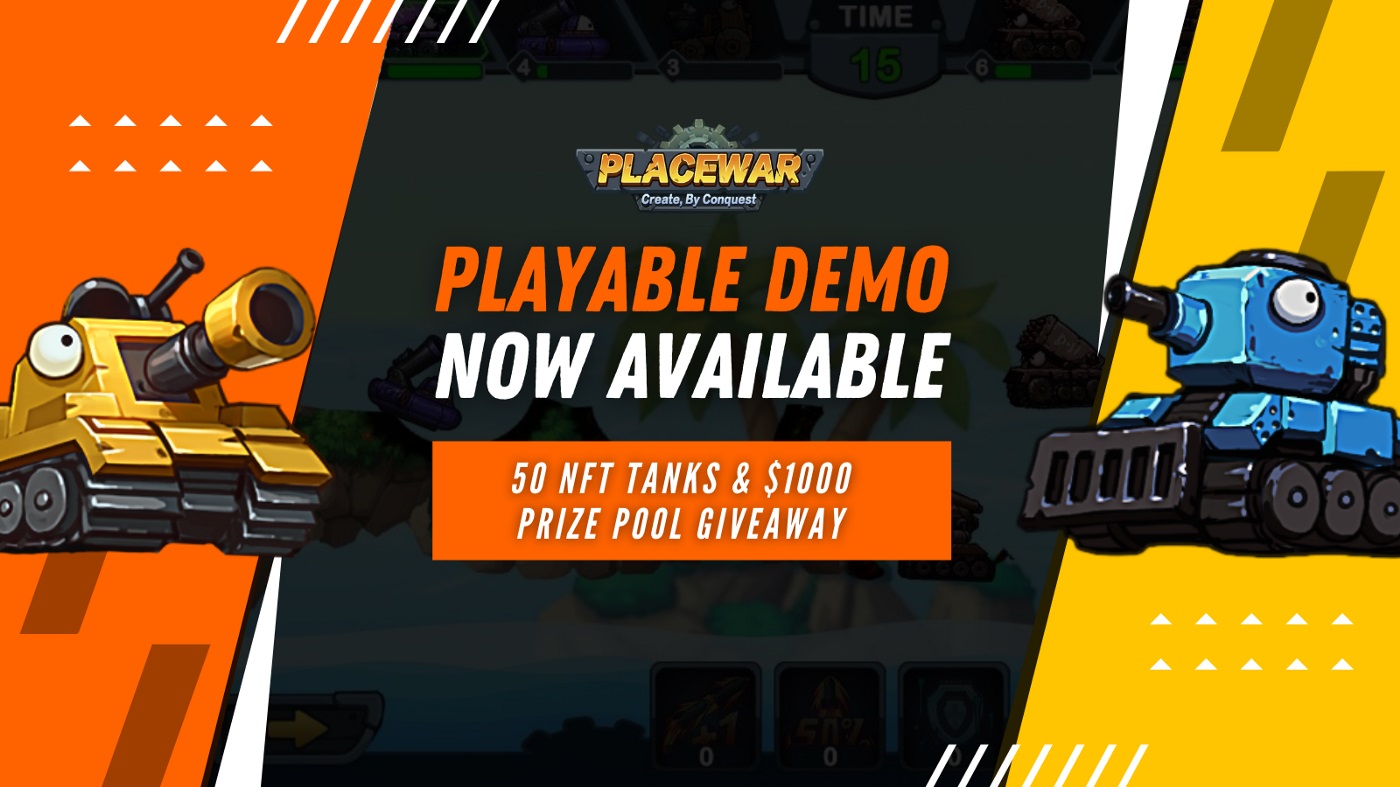 PlaceWar (PLACE) phát hành phiên bản demo của game, treo thưởng 50 Genesis NFT và pool 1.000 USD