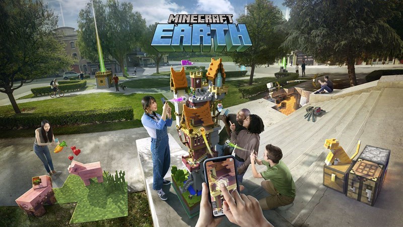 Game Minecraft Earth - Khối lập phương ngoài đời thực