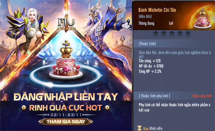 Tận hưởng tháng ăn chơi game thủ hào hứng khoe quà tặng sinh nhật 1 tuổi MU  Awaken VNG