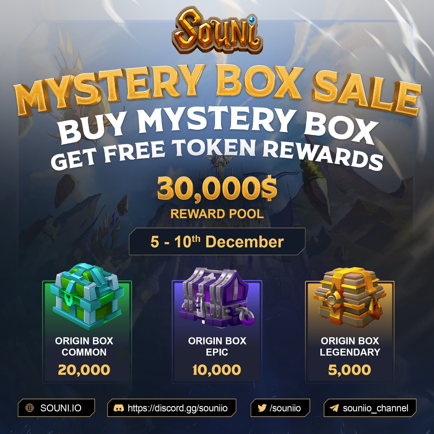 Souni ra mắt sự kiện MYSTERY BOX SALE và thưởng token SON trị giá 30.000 USD