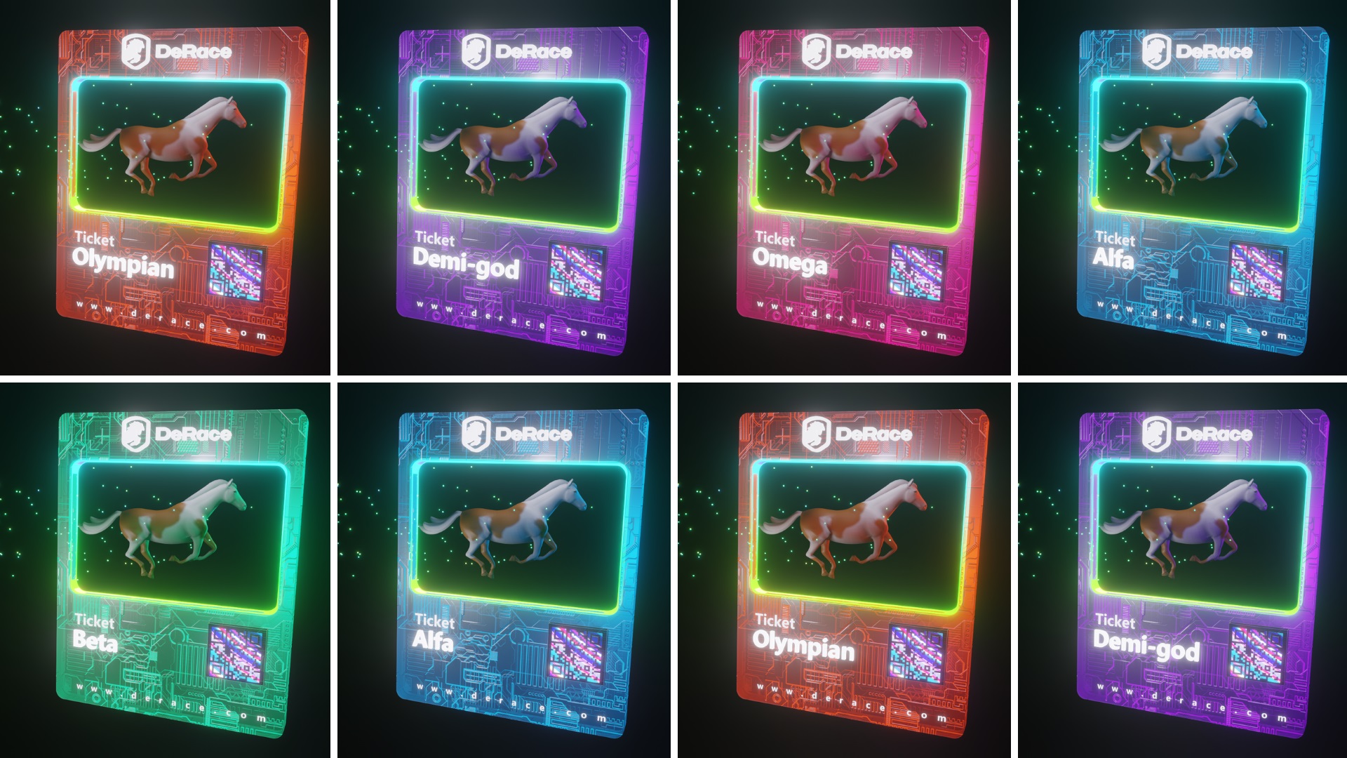DeRace (DERC) thông báo cơ chế đổi vé sang ngựa NFT thật trong game