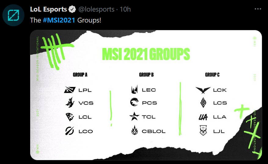 MSI 2021 đã có kết quả bốc thăm vòng bảng