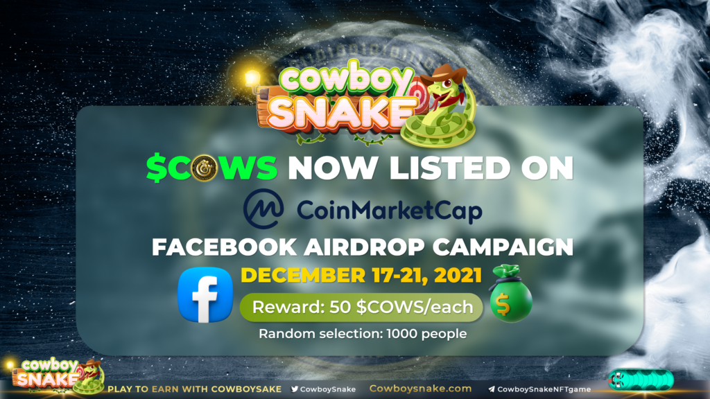 Hướng Dẫn Tham Gia Cowboy Snake Facebook Airdrop Campaign