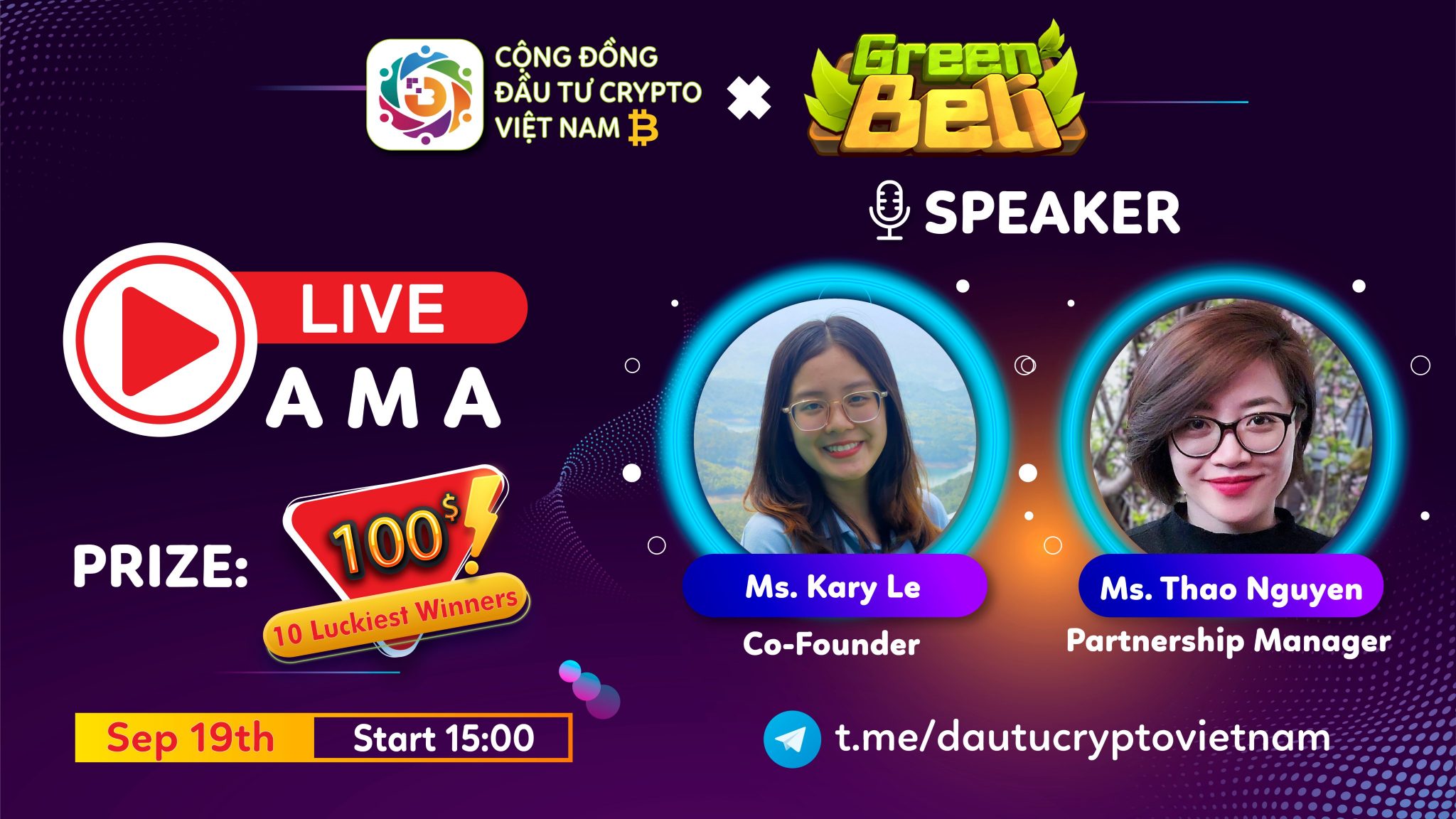 Chương Trình AMA Cộng Đồng Đầu Tư Crypto Việt Nam x Green Beli