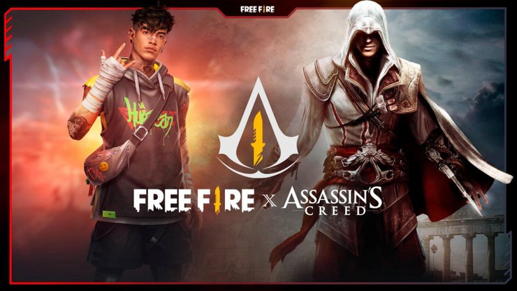 Thông tin về sự kiện hợp tác của Free Fire x Assassin's Creed, với nhiều phần quà hấp dẫn giành cho game thủ