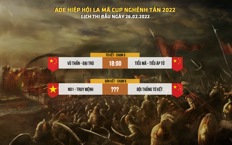 Lịch thi đấu Hiệp Hội La Mã Cup Nghênh Tân ngày 26-2