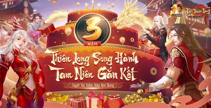Tân Thiên Long Mobile ra mắt tính năng HOT mừng sinh nhật 3 tuổi