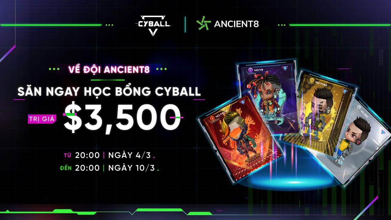 Về đội Ancient8 – săn ngay học bổng CyBall trị giá 3500 USD