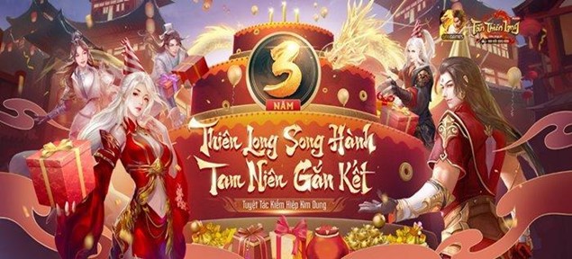 Mừng sinh nhật 3 tuổi, game thủ Tân Thiên Long Mobile cùng nhau nhận quà tưng bừng