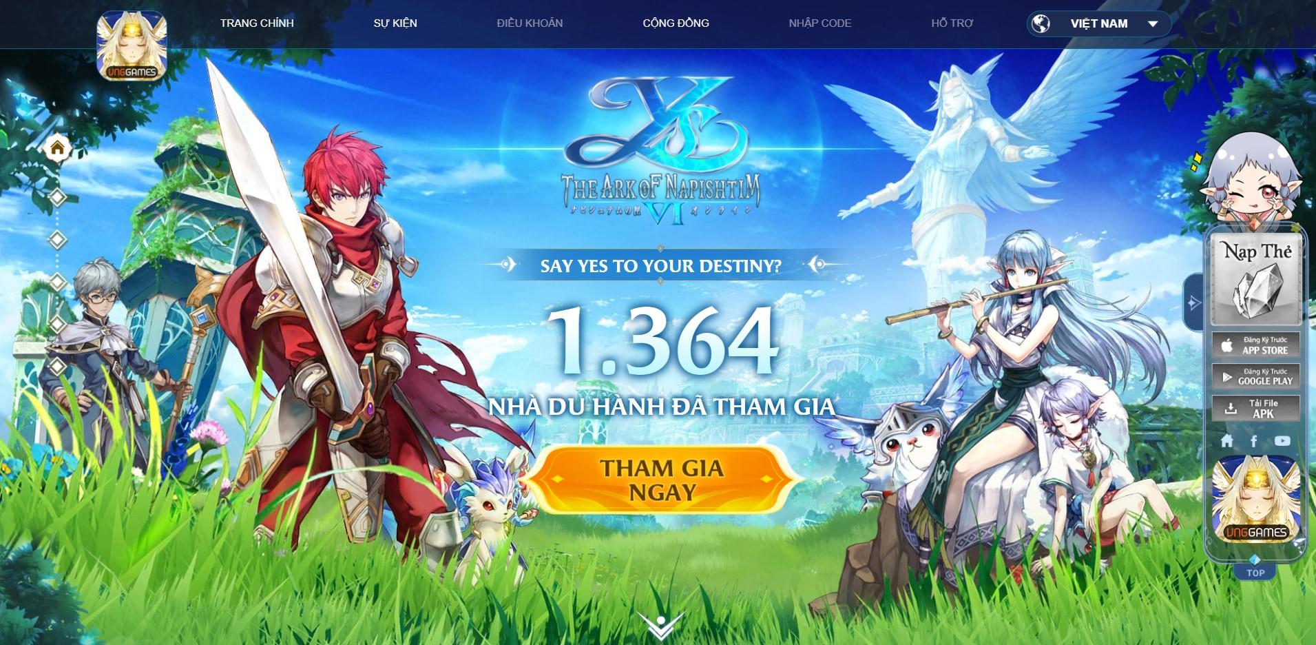 Ys 6 Mobile chuẩn bị được VNG Games phát hành tại Việt Nam