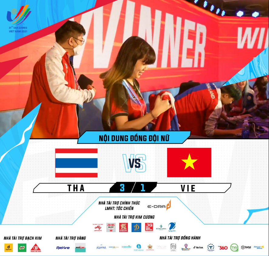 Kết quả SEA Games 31: Tuyển Tốc Chiến nữ trắng tay trước Singapore và Thái Lan