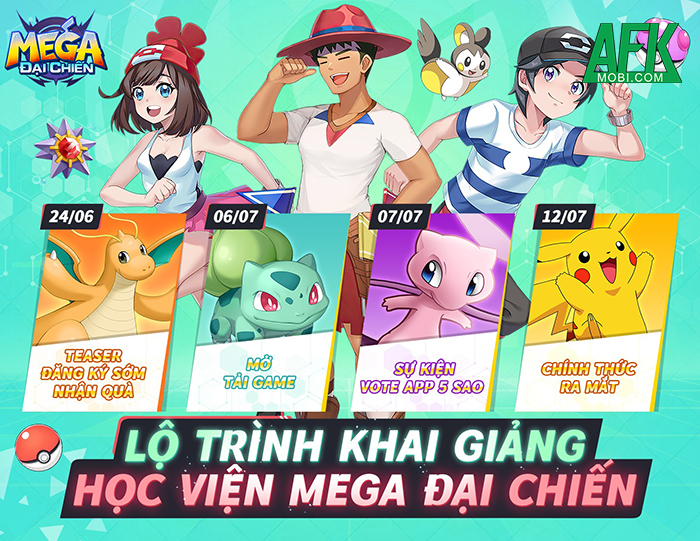 Mega Đại Chiến Mobile - Hành trình trở thành bậc thầy huấn luyện Pokemon trong tầm tay!