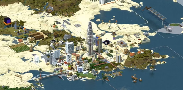 Minecraft: Video được dựng theo kiểu time-lapse khiến game trông giống như một phiên bản về SimCity