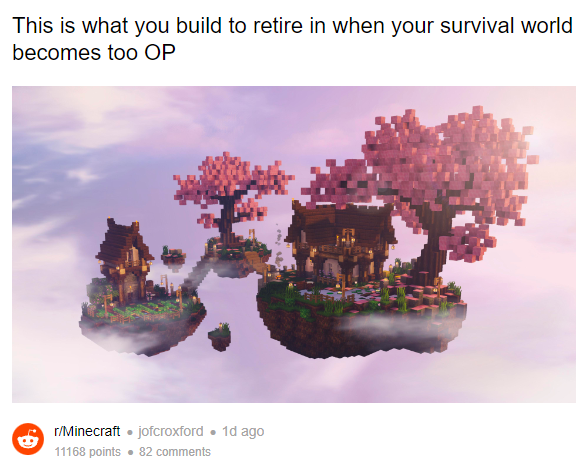 Minecraft: Người chơi trình diễn tạo hình Ngôi làng bầu trời siêu đẹp |  Game6 Gaming