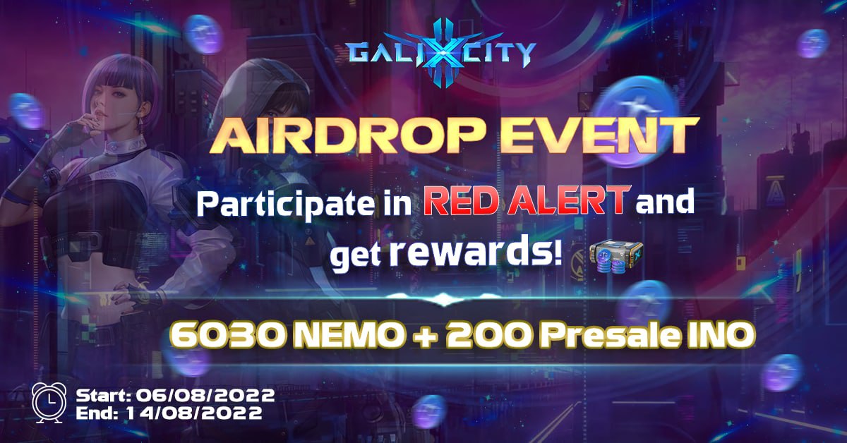 GaliXCity: Bùng nổ cùng sự kiện Airdrop với phần thưởng lên đến 5000 NEMO