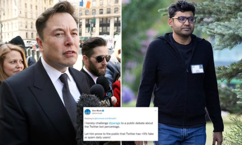 Tỷ phú Elon Musk thách thức CEO Twitter tranh luận trực tiếp về tài khoản ảo