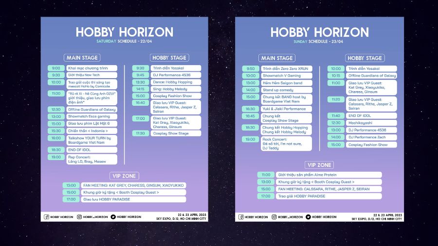 TIMELINE CHÍNH THỨC CỦA SỰ KIỆN HOBBY HORIZON 2023 VỚI NHIỀU CHƯƠNG TRÌNH HẤP DẪN