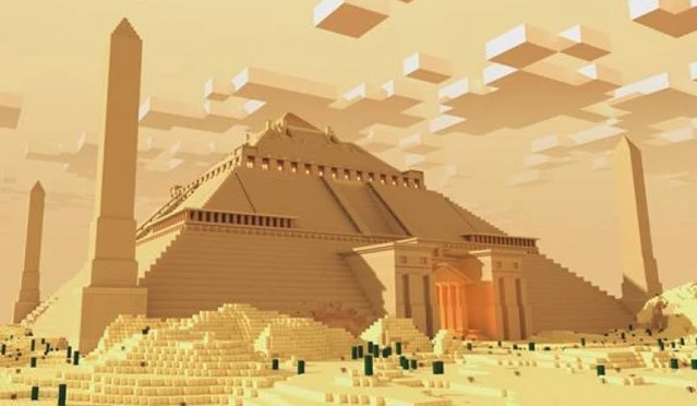 Minecraft: Game Thủ Khiến Cộng Đồng Trầm Trồ Với Tác Phẩm Kim Tự Tháp Trên Sa Mạc Siêu Hoành Tráng